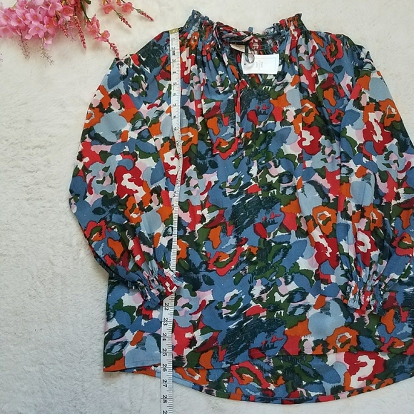 RUNGOLEE Louise Mist Multi Floral Silk Blouse - Picture 4 of 7